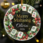 Merry Mahjong Gift For Mahjong Girls, Mahjong Lovers - Personalized Ornament