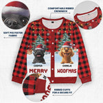 Merry Woofmas Dog Mom Dog Dad - Personalized Crewneck Cardigan