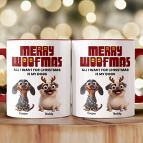 Merry Woofmas Dogs Christmas - Personalized Accent Mug