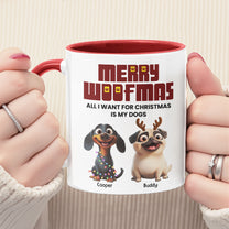 Merry Woofmas Dogs Christmas - Personalized Accent Mug
