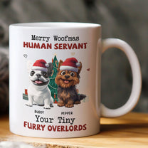 Merry Woofmas Human Servant - Personalized Mug