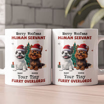 Merry Woofmas Human Servant - Personalized Mug