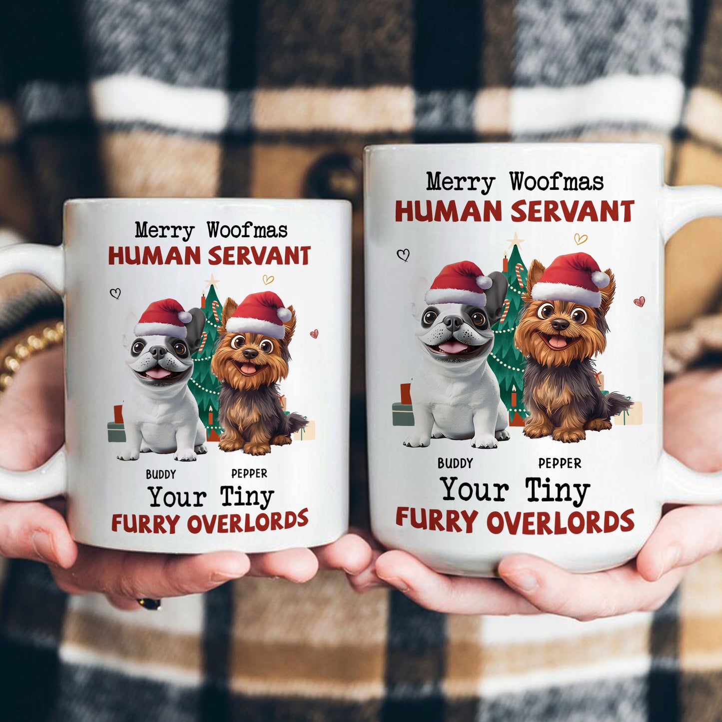 Merry Woofmas Human Servant - Personalized Mug