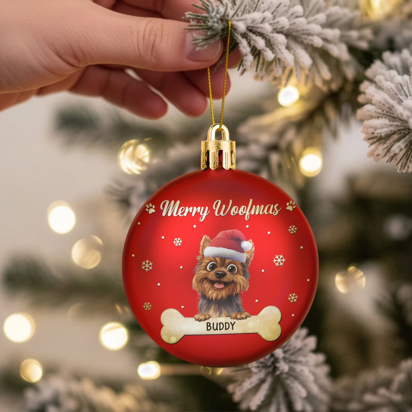 Merry Woofmas - Personalized Ball Ornament