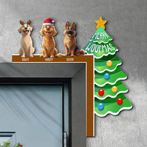 Merry Woofmas - Personalized Door Corner Wood Sign