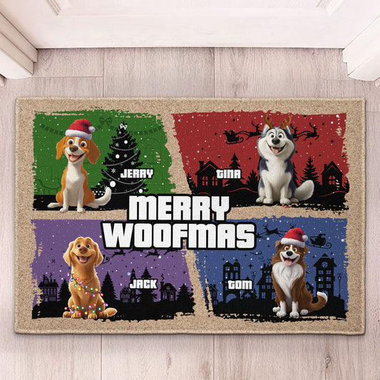 Merry Woofmas - Personalized Doormat