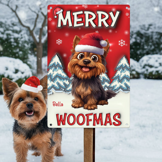 Merry Woofmas - Personalized Metal Sign