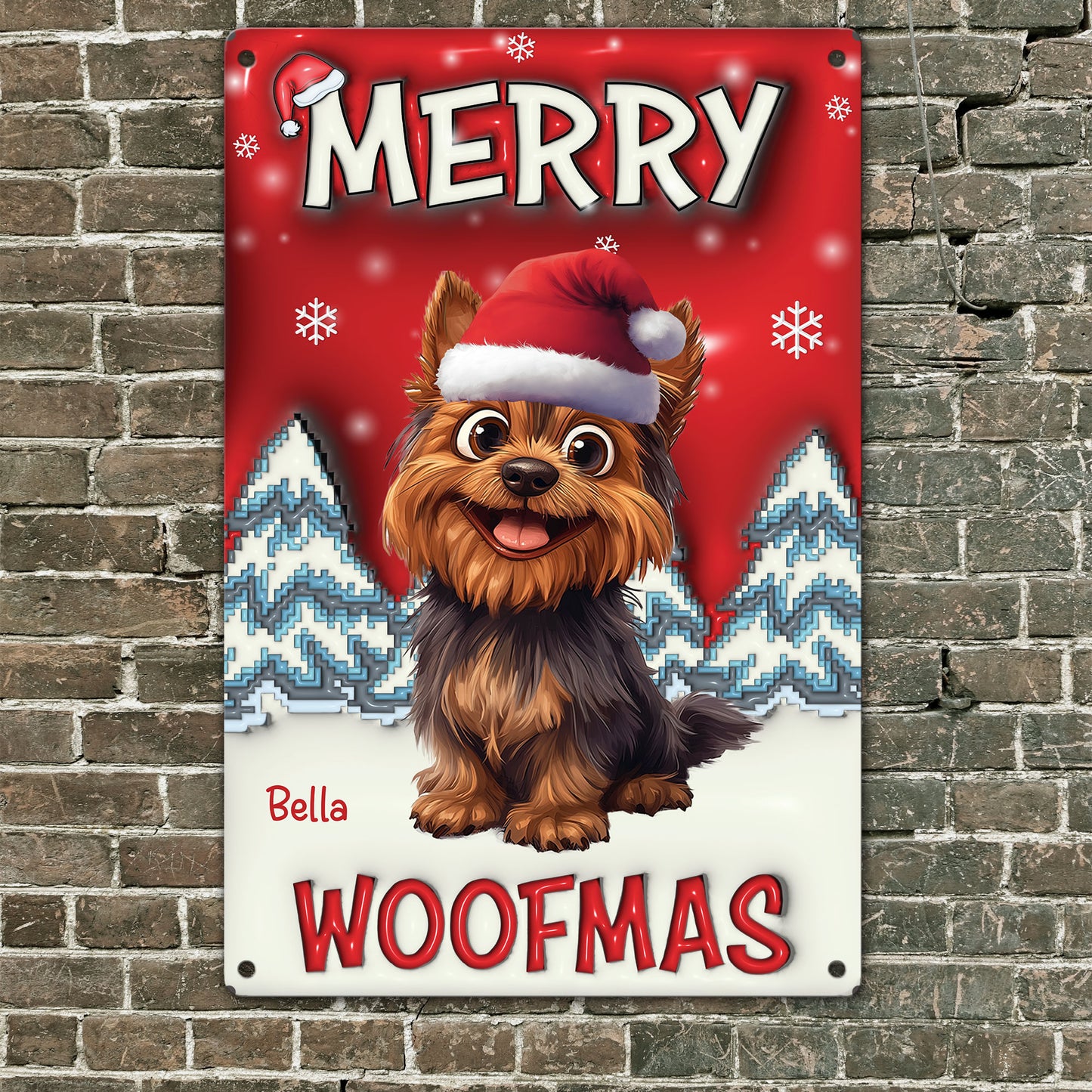 Merry Woofmas - Personalized Metal Sign