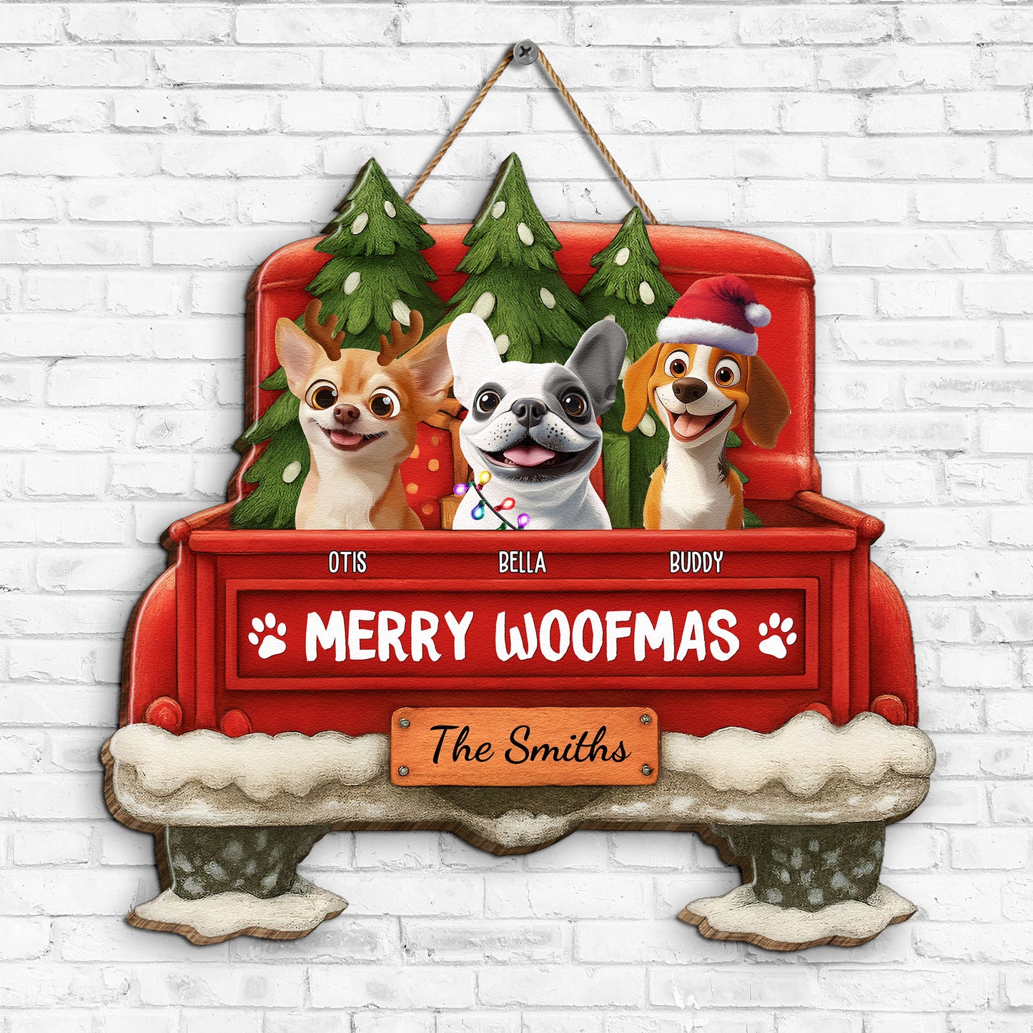 Merry Woofmas - Personalized Wood Sign