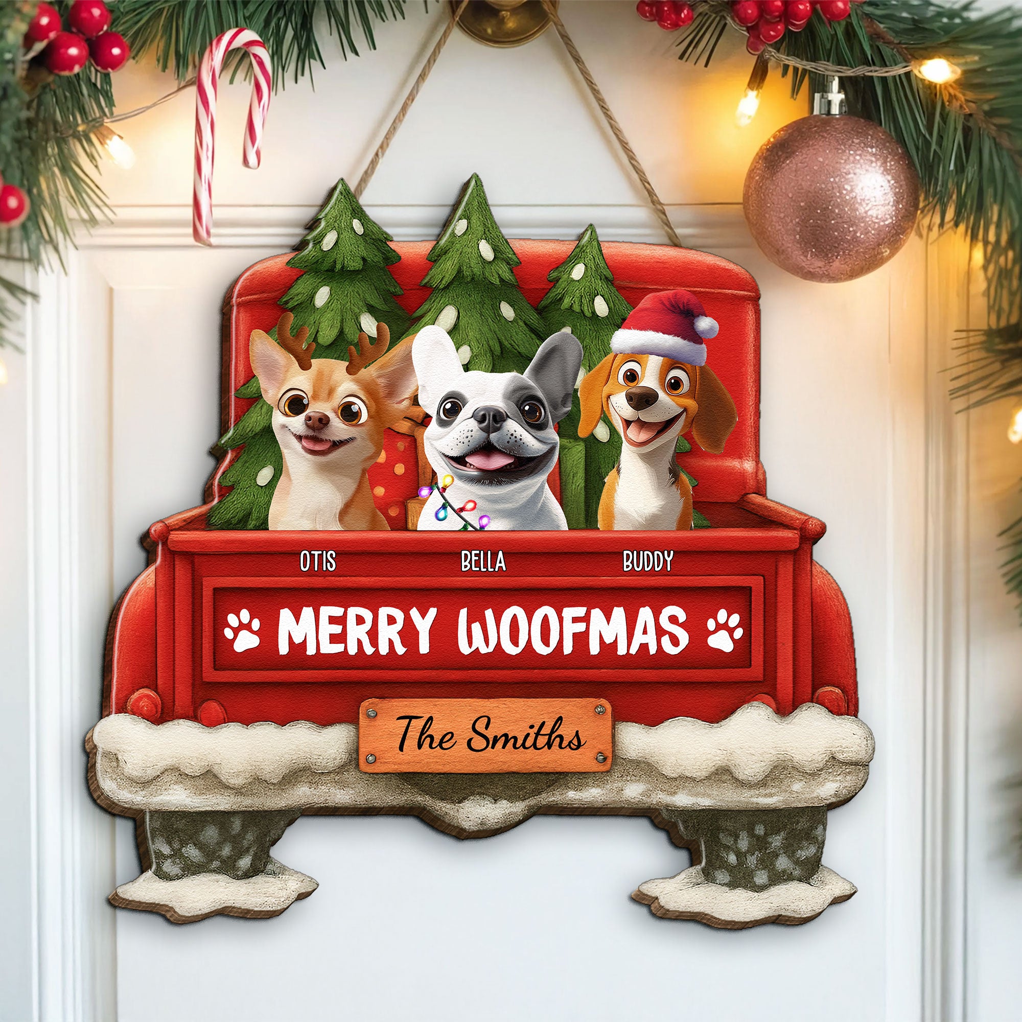 Merry Woofmas - Personalized Wood Sign