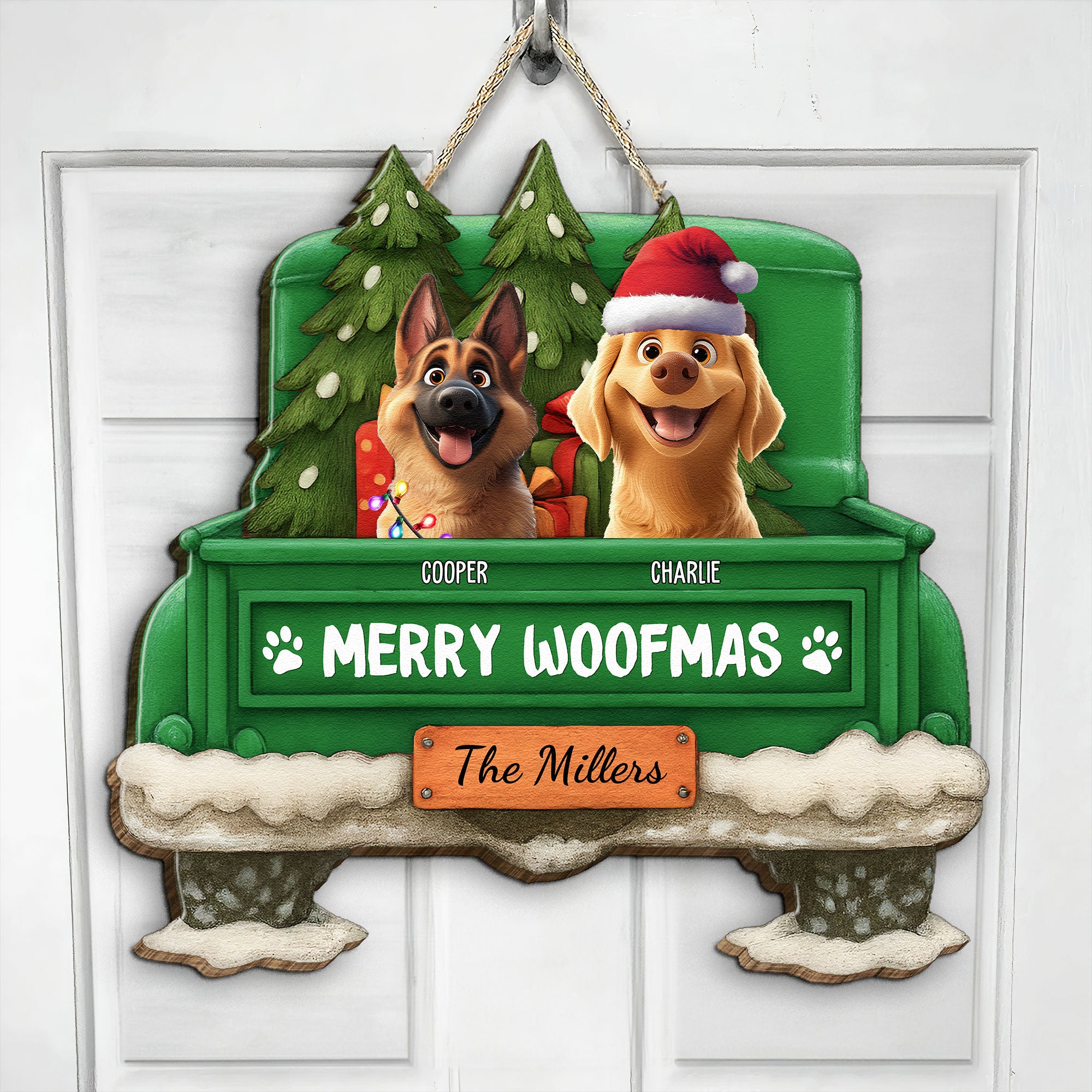 Merry Woofmas - Personalized Wood Sign