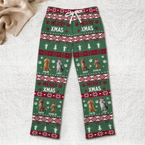 Merry Xmas Meowy Catmas Merry Woofmas Dog Cat Lovers - Personalized Fleece Pajama Pants