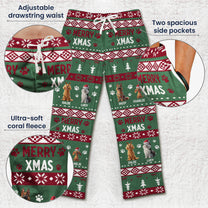 Merry Xmas Meowy Catmas Merry Woofmas Dog Cat Lovers - Personalized Fleece Pajama Pants