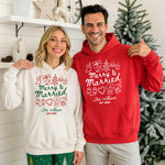 Merry & Married First Christmas As Mr & Mrs - Personalized Hoodie