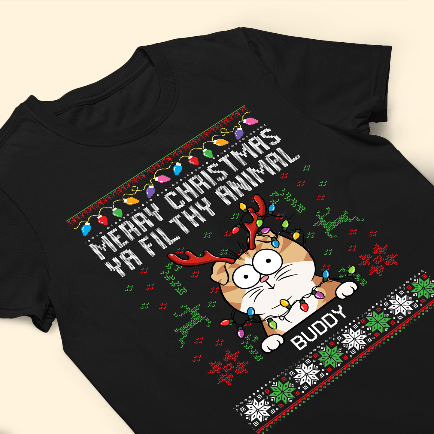 Merry Christmas Ya Filthy Animal Personalized Shirt
