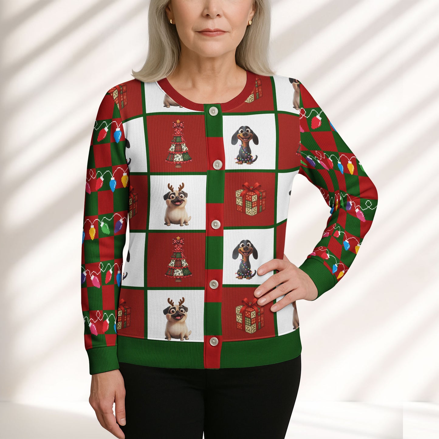 Merry Woofmas - Personalized Crewneck Cardigan