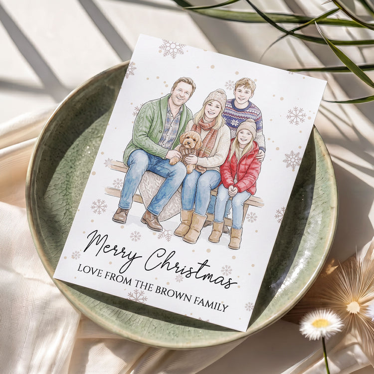 Merry-Christmas-Happy-Holidays-Custom-Photo-Watercolor-Personalized-Card
