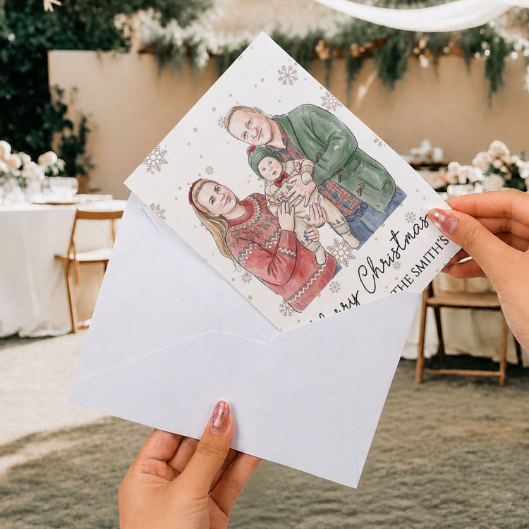 Merry-Christmas-Happy-Holidays-Custom-Photo-Watercolor-Personalized-Card