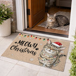 Merry-Christmas-Ya-Filthy-Animal-Custom-Pet-Portrait-Watercolor-Personalized-Doormat-2