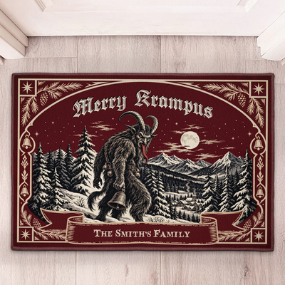 Merry Krampus - Personalized Doormat