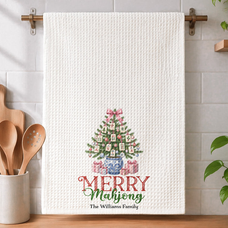 Merry-Mahjong-Christmas-Gift--Personalized-Kitchen-Towel-3