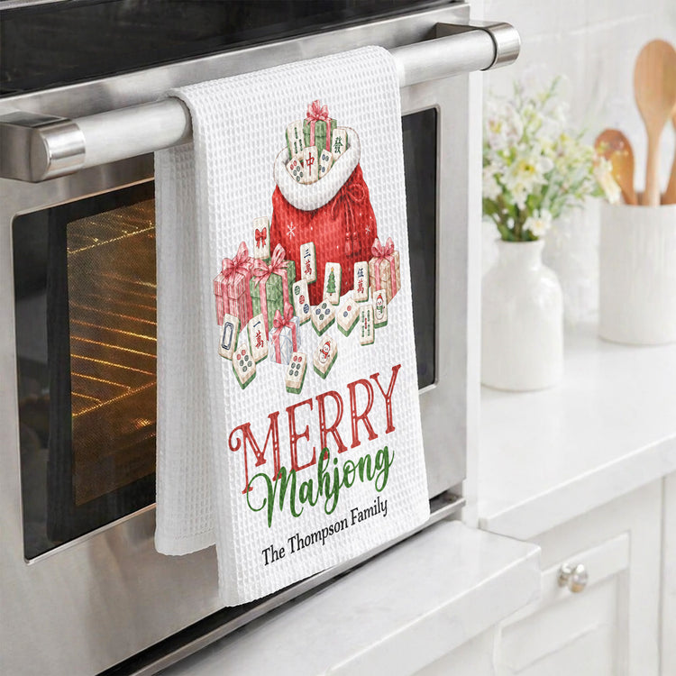 Merry-Mahjong-Christmas-Gift--Personalized-Kitchen-Towel-4