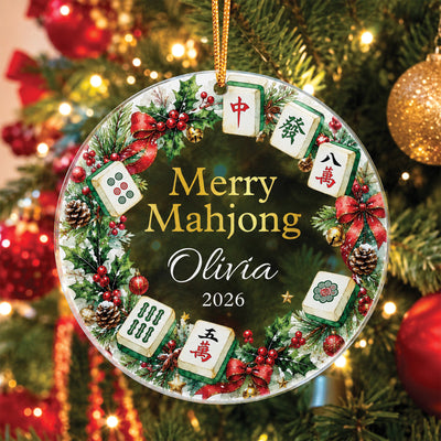 Merry Mahjong Gift For Mahjong Girls, Mahjong Lovers - Personalized Ornament