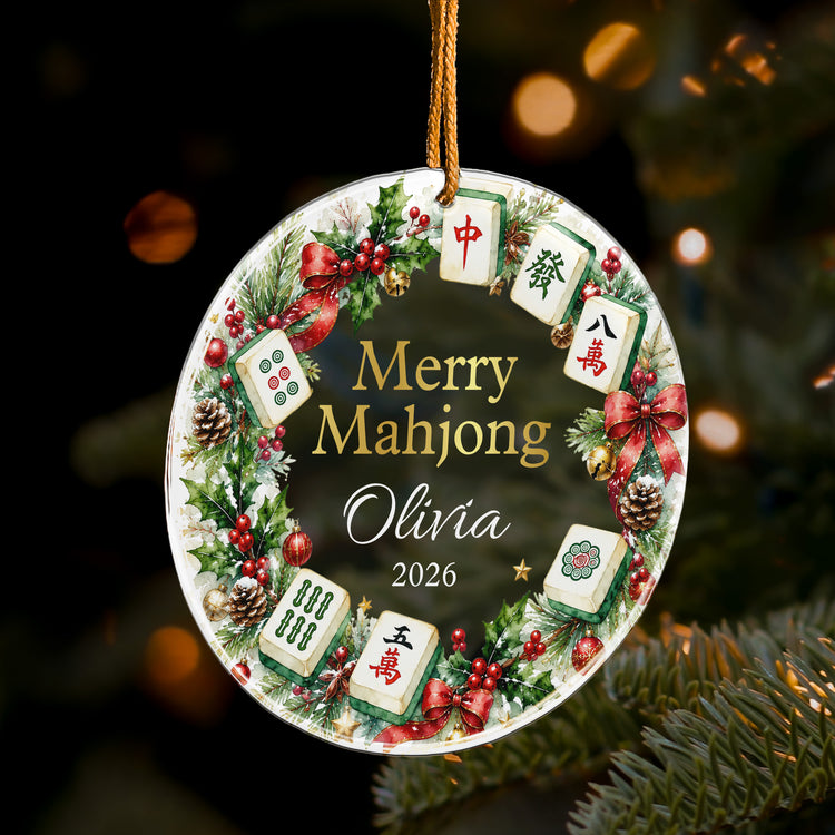 Merry-Mahjong-Gift-For-Mahjong-Girls,-Mahjong-Lovers-Personalized-Ornament