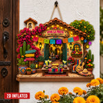 Mexican House Viva La Fiesta Hispanic Gift For Mom Dad Family - Personalized Wood Sign