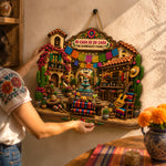 Mexican House Viva La Fiesta Hispanic Gift For Mom Dad Family - Personalized Wood Sign