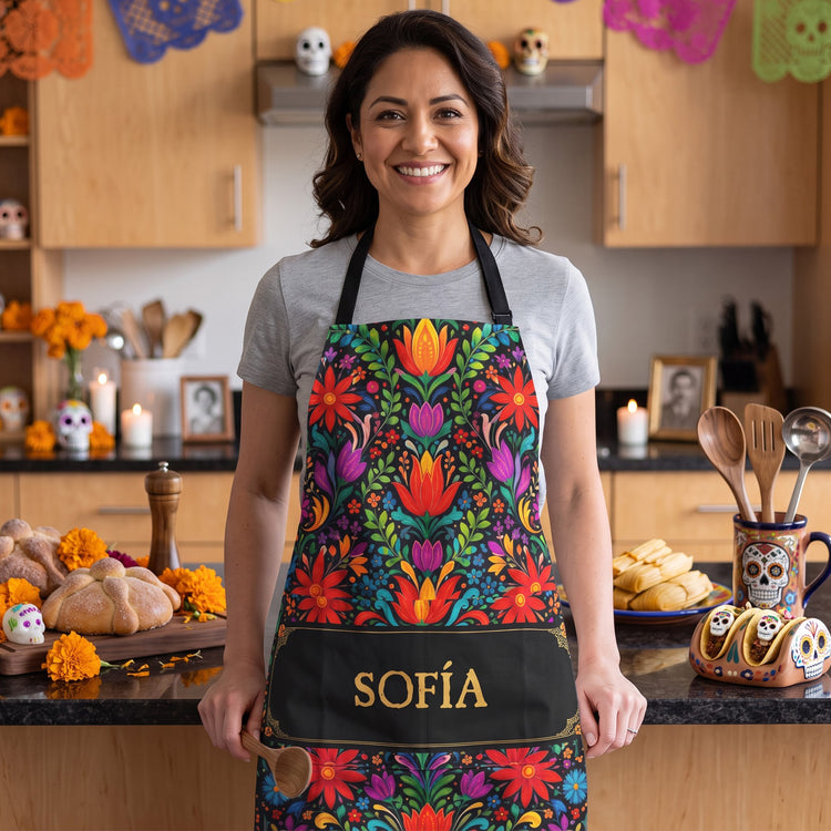 Mexican-Cinco-De-Mayo-Floral-Fiesta-Dia-De-Los-Muertos-Personalized-Apron
