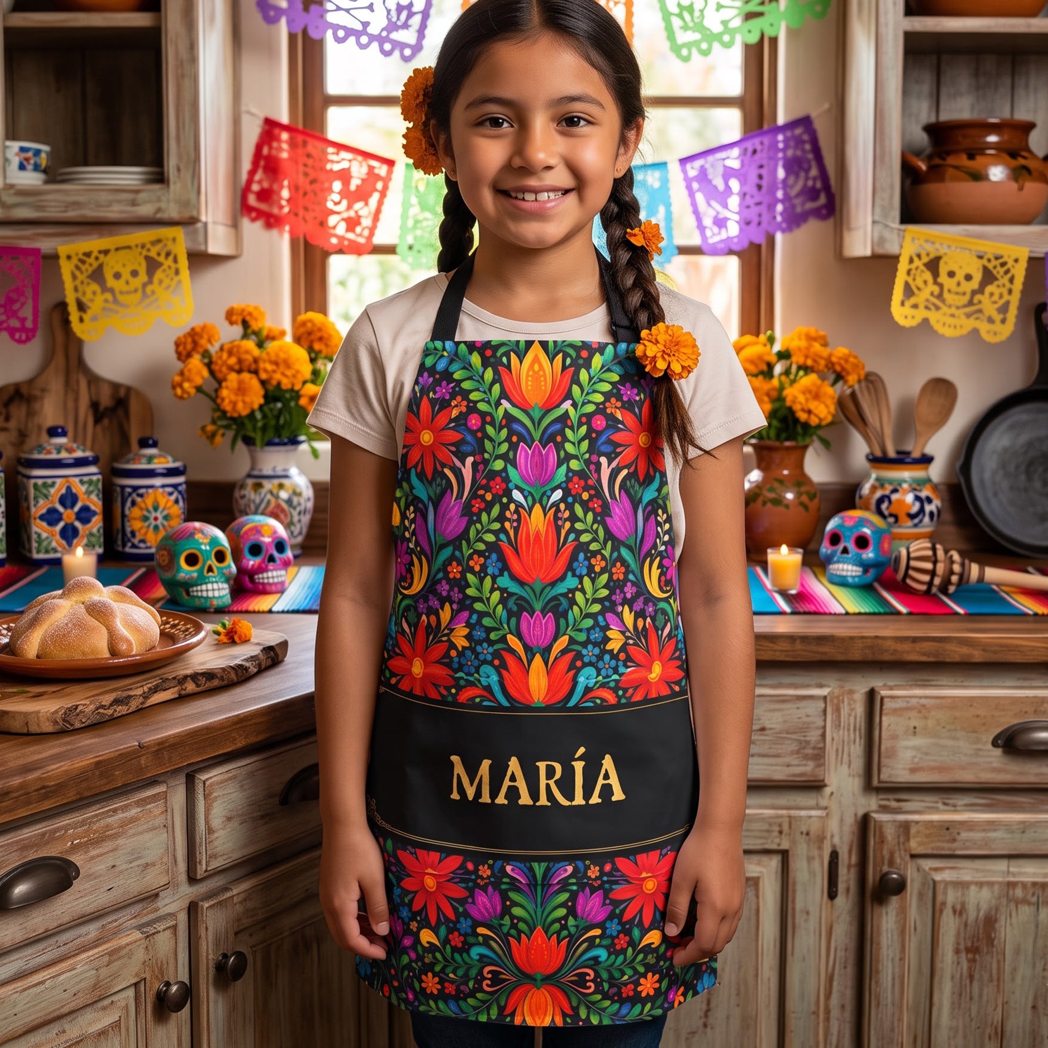 Mexican-Cinco-De-Mayo-Floral-Fiesta-Dia-De-Los-Muertos-Personalized-Apron