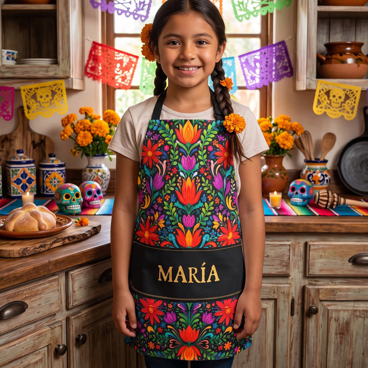 Mexican-Cinco-De-Mayo-Floral-Fiesta-Dia-De-Los-Muertos-Personalized-Apron