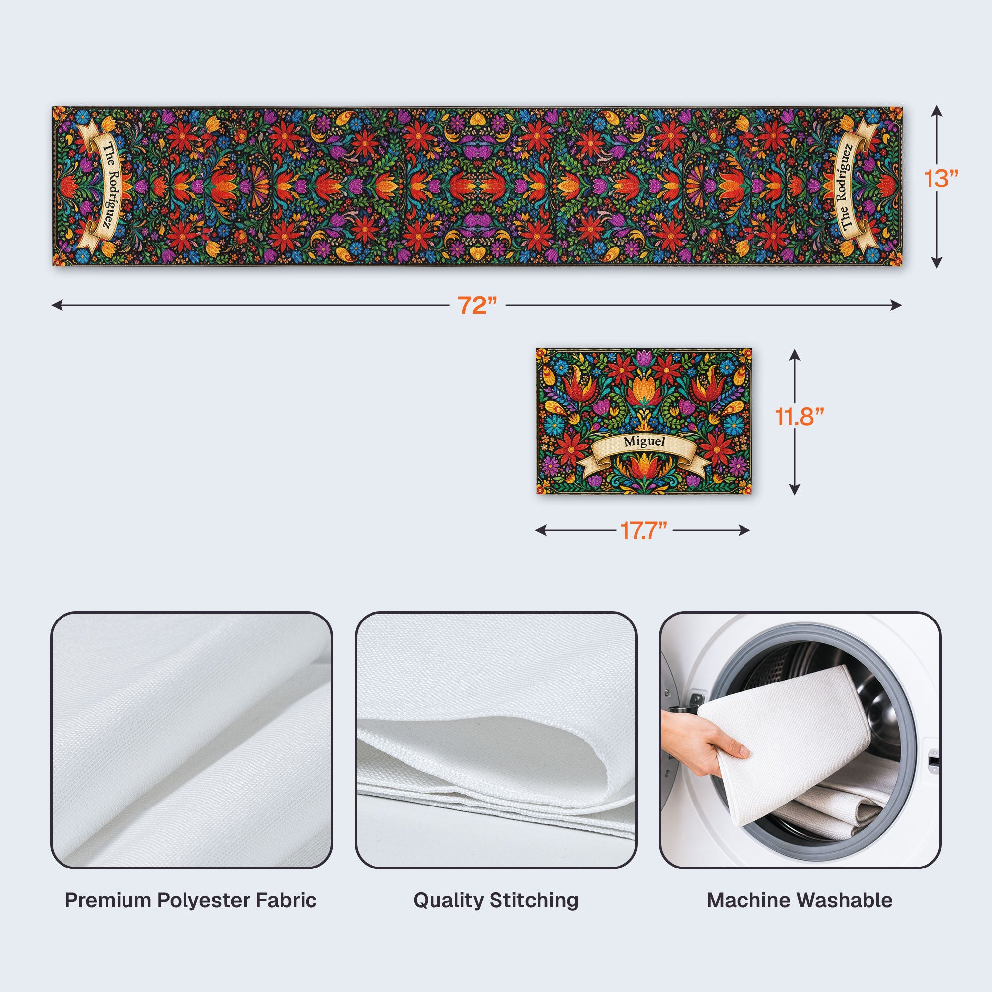 Mexican-Cinco-De-Mayo-Floral-Fiesta-Dia-De-Los-Muertos-Personalized-Table-Runner-Set-3