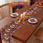 Mexican-Day-Of-The-Dead-Festive-Flowers-And-Sugar-Skulls-Personalized-Table-Runner-3
