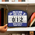 Miles Run This Year - Personalized Hanging Run Tracker