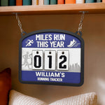 Miles Run This Year - Personalized Hanging Run Tracker