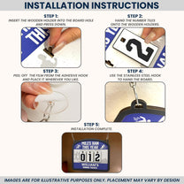 Miles Run This Year - Personalized Hanging Run Tracker
