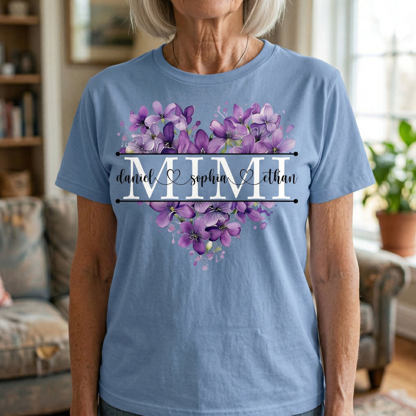 Mimi Shirt Custom Birth Flower & Names Mother's Day Gift For Her - Personalized Shirt