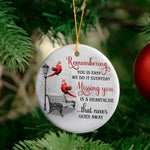 Missing You Is A Heartache Cardinals Winter Memorial - Ceramic Ornament
