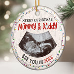 First Christmas Mommy & Daddy - Personalized Ceramic Photo Ornament