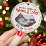 First Christmas Mommy & Daddy - Personalized Ceramic Photo Ornament