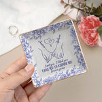 Toile De Jouy Style Forever Yours Anniversary Gift For Women - Personalized Jewelry Dish