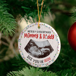 First Christmas Mommy & Daddy - Personalized Ceramic Photo Ornament