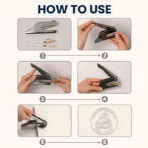 From The Library - Personalized Book Embosser Stamp