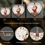 Our First Christmas Married Couple - Personalized Wooden Ornament