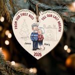 From Our First Kiss Till Our Last Breath - Personalized Wooden Ornament