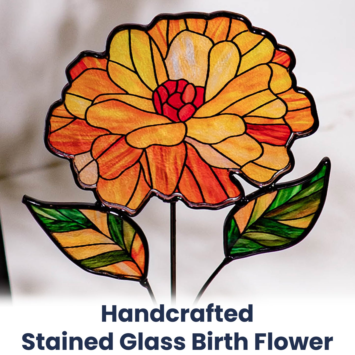 Different Flowers From Same Garden - Custom Stained Glass Birth Flower Suncatcher