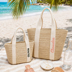 Colorful Name Summer Style - Personalized Straw Bag