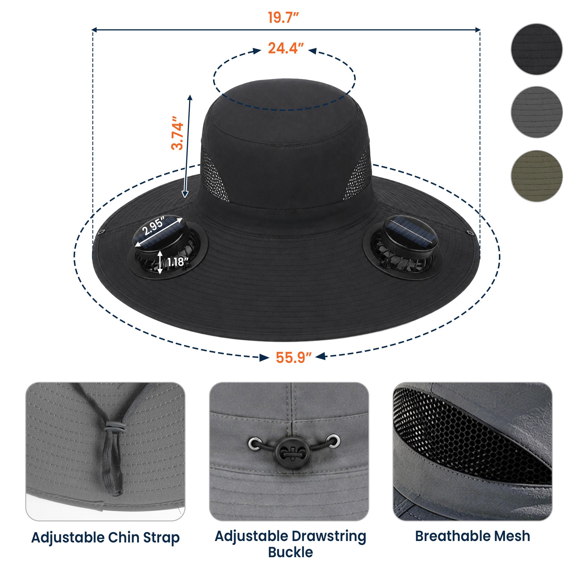 Sorry Can't Talk I'm On My Other Line - Personalized Solar Fan Hat